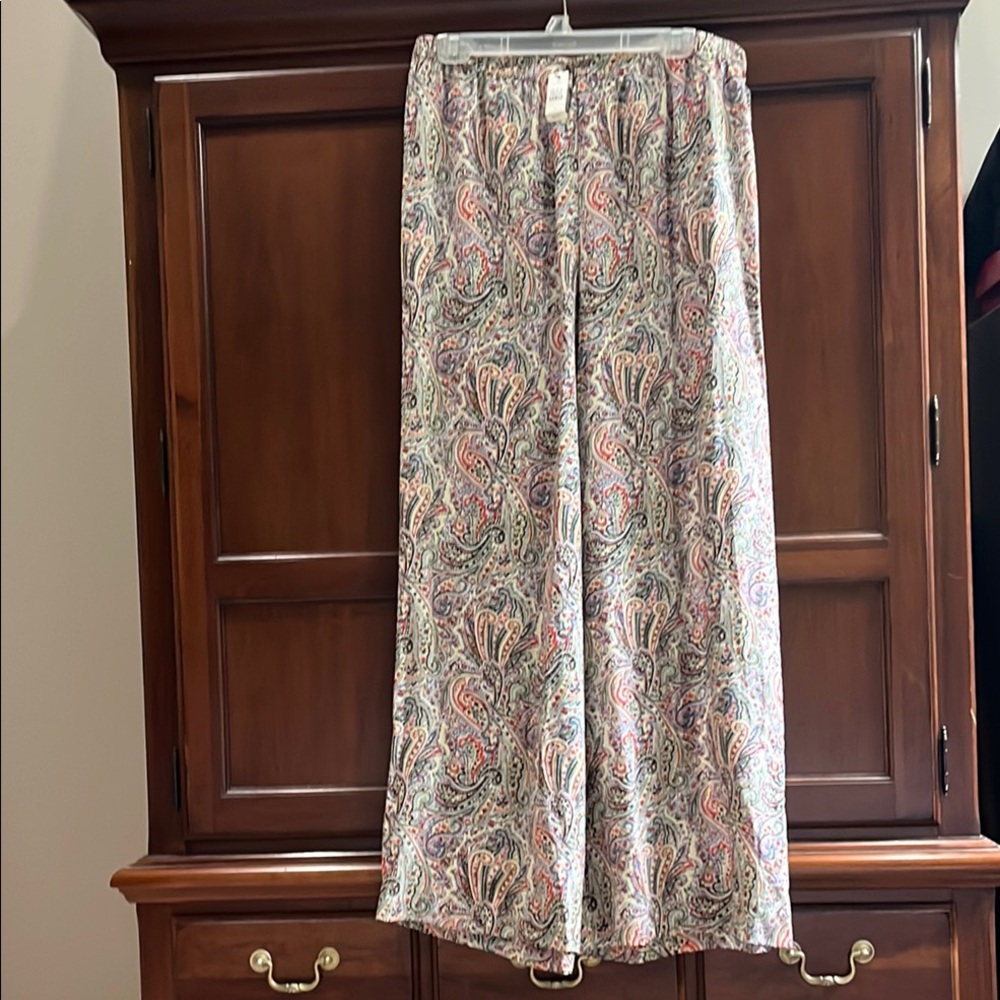 Talbots Paisley Wide-Leg Pants